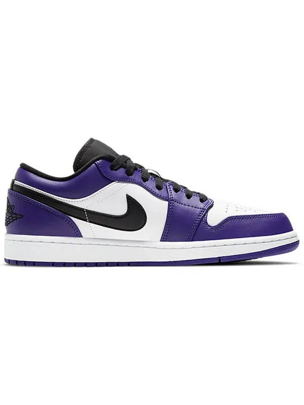 Кроссовки 1 низкие Air Jordan — изображение 2 из 4, фиолетовый/белый