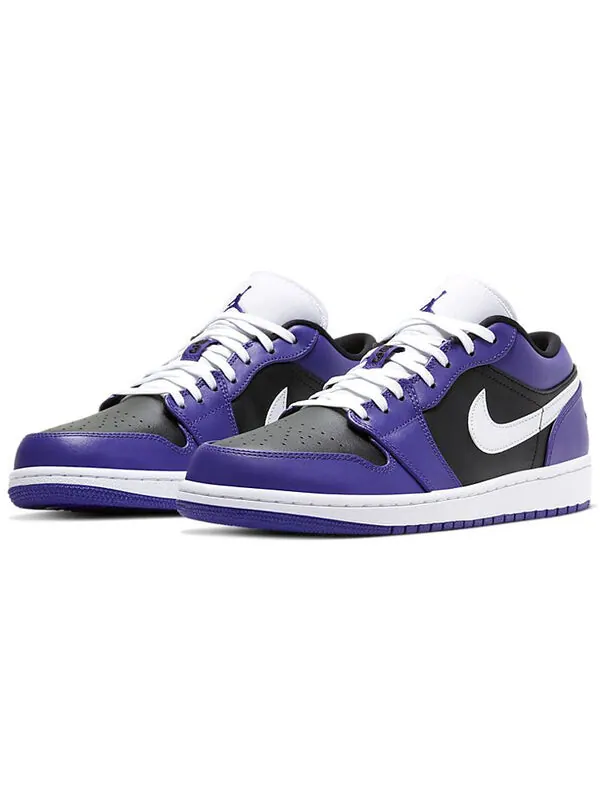 Кроссовки 1 низкие Air Jordan — изображение 3 из 4, фиолетовый/черный/белый