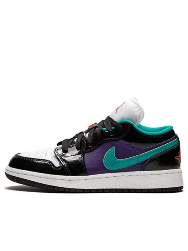 Кроссовки 1 низкие Air Jordan — изображение 1 из 4, черный/зеленый-белый