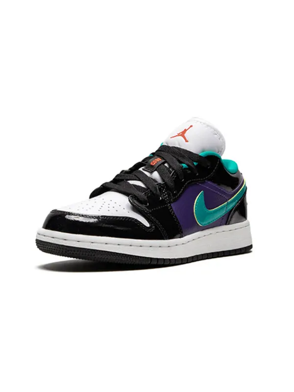 Кроссовки 1 низкие Air Jordan — изображение 2 из 4, черный/зеленый-белый