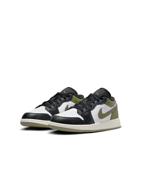 Кроссовки 1 low 'black toe medium olive' Air Jordan — изображение 3 из 4, черный/оливковый/белый
