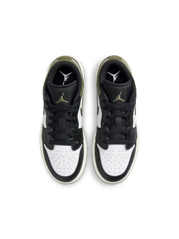 Кроссовки 1 low 'black toe medium olive' Air Jordan — изображение 4 из 4, черный/оливковый/белый