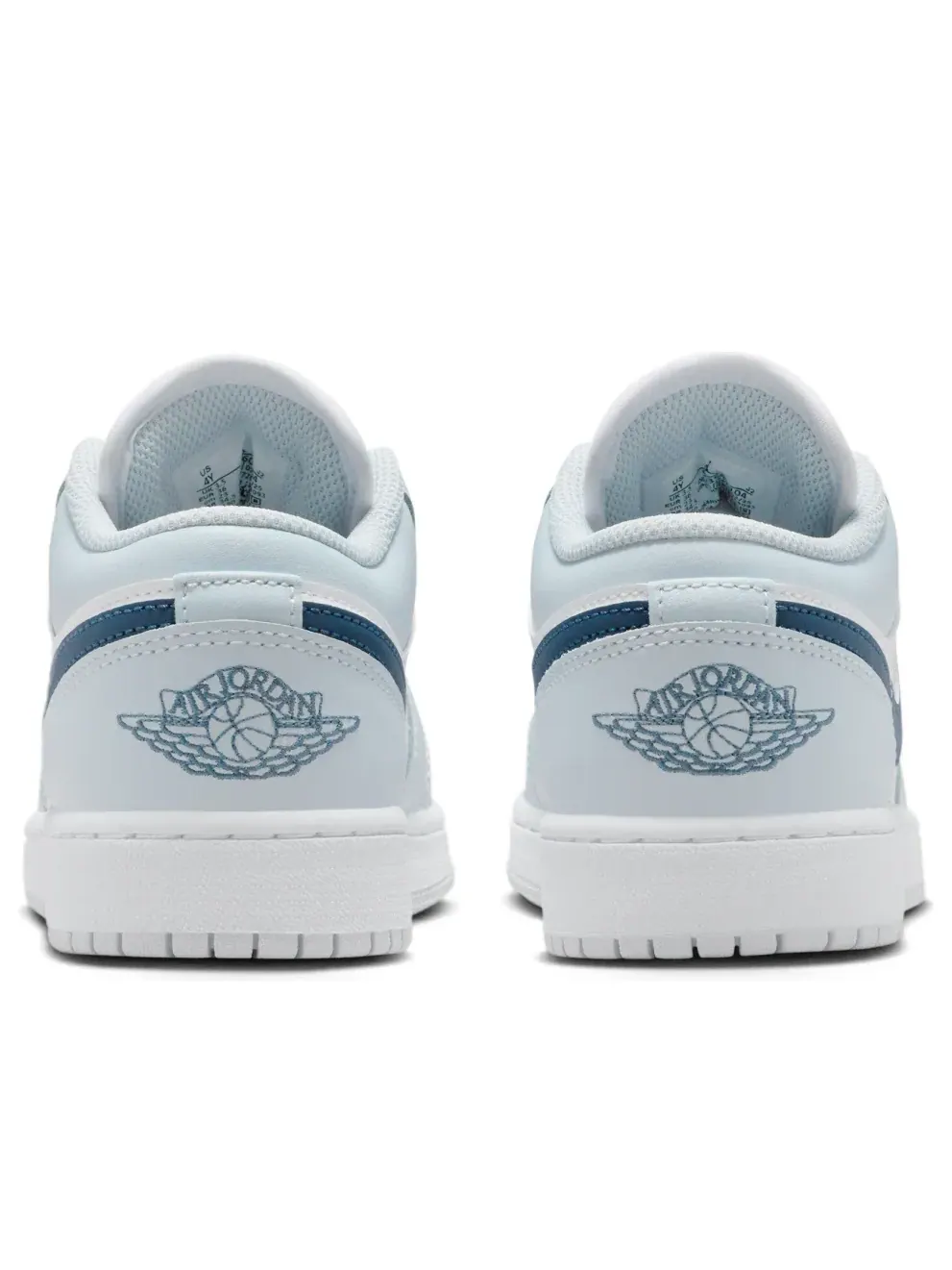 Кроссовки (GS) Air Jordan 1 Low 'White Aura Squadron Blue' — изображение 3 из 6, белый