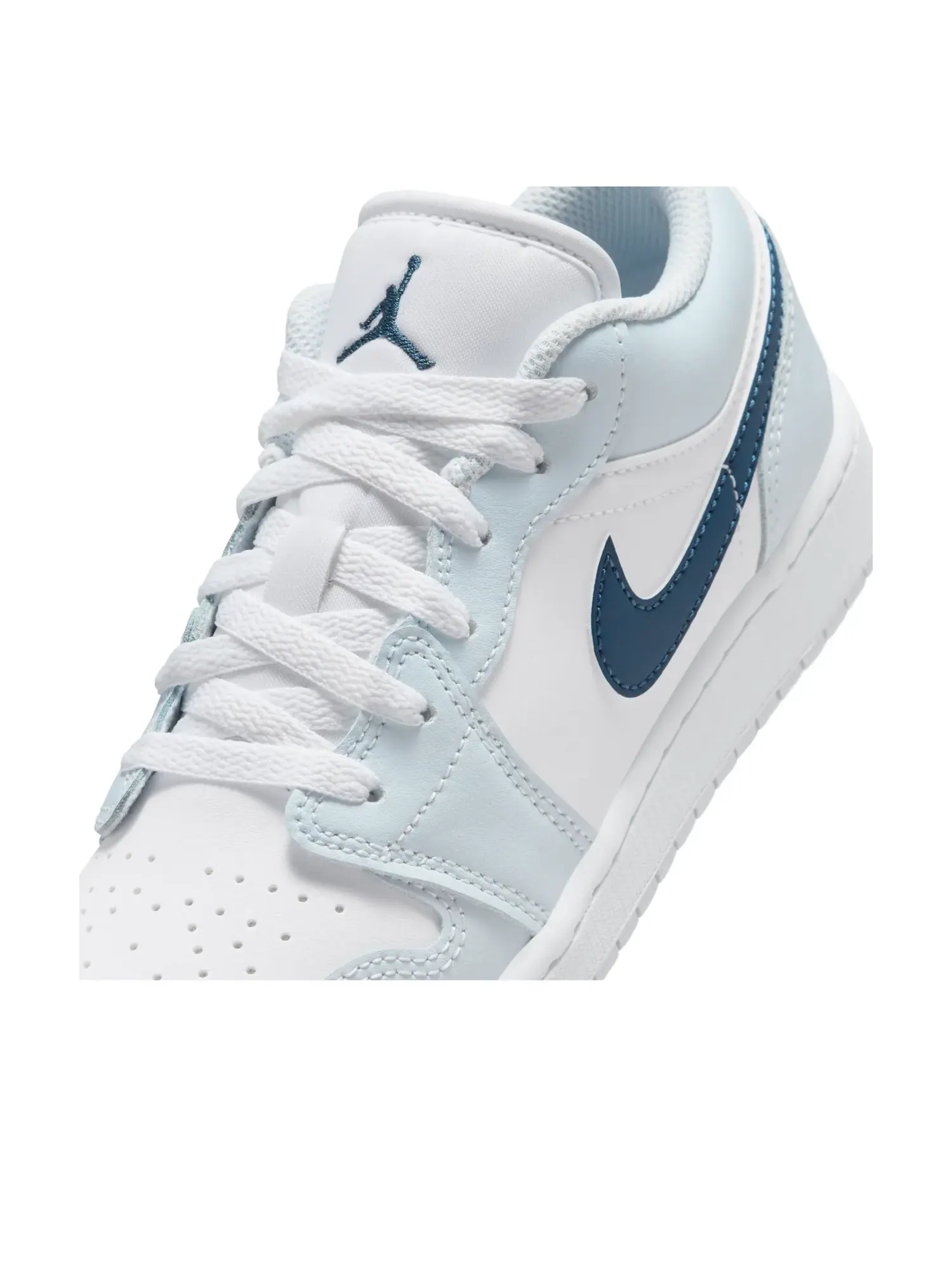 Кроссовки (GS) Air Jordan 1 Low 'White Aura Squadron Blue' — изображение 5 из 6, белый