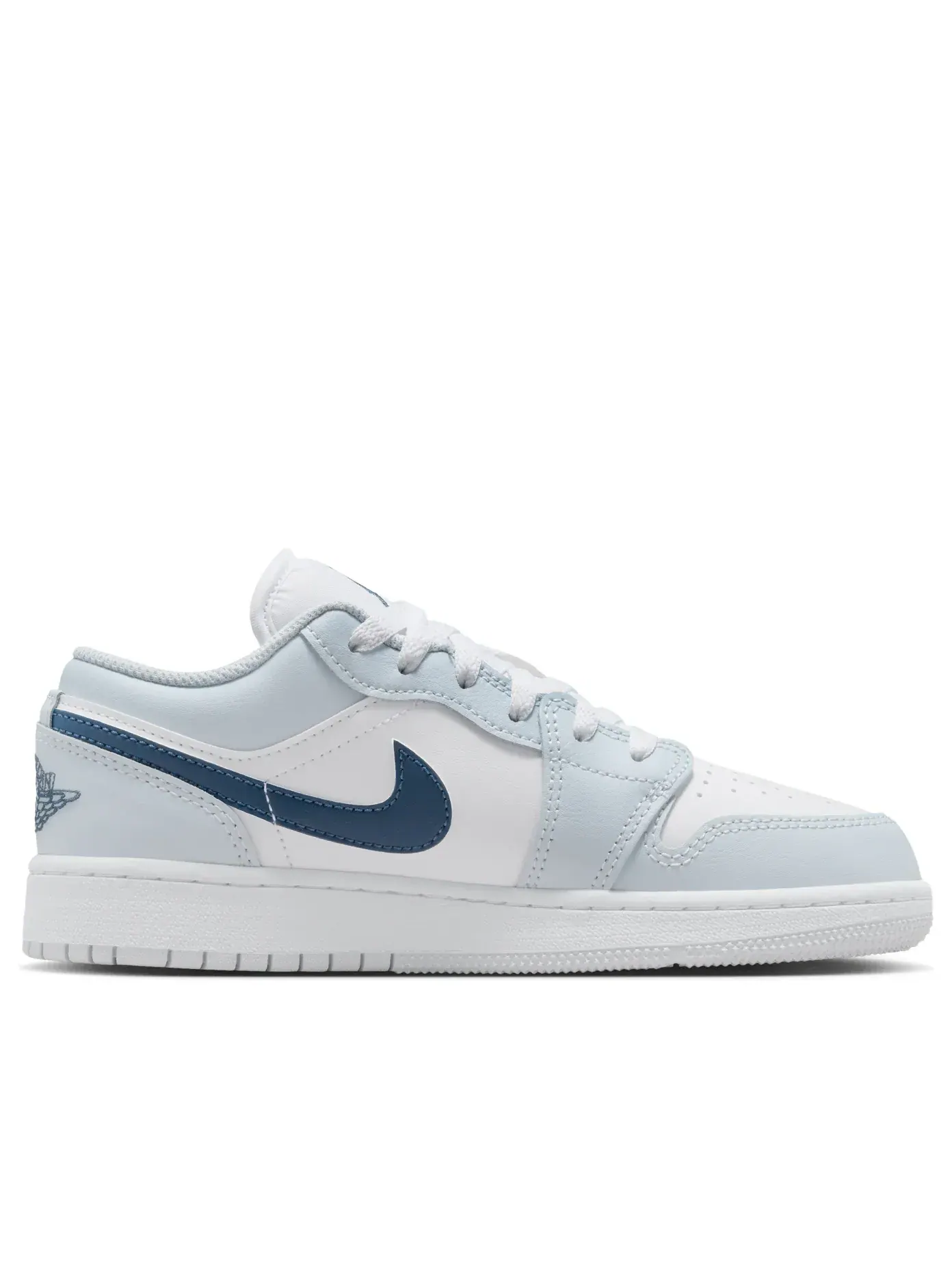 Кроссовки (GS) Air Jordan 1 Low 'White Aura Squadron Blue' — изображение 6 из 6, белый