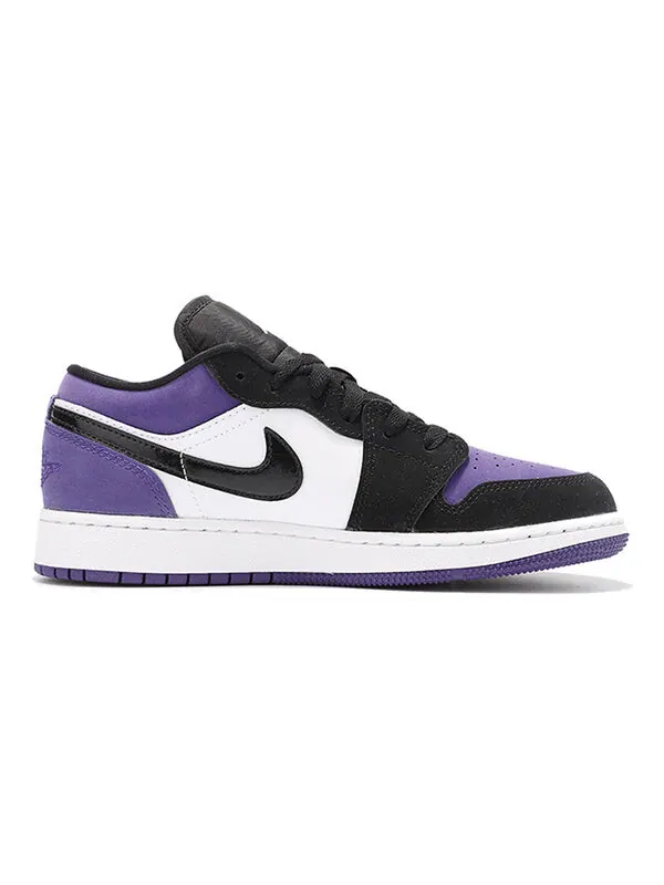Кроссовки 1 низкие Air Jordan — изображение 2 из 4, фиолетовый/черный/белый