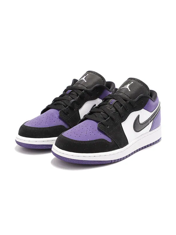 Кроссовки 1 низкие Air Jordan — изображение 3 из 4, фиолетовый/черный/белый