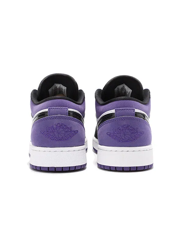 Кроссовки 1 низкие Air Jordan — изображение 4 из 4, фиолетовый/черный/белый