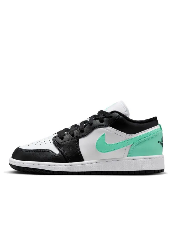 Кроссовки 1 low 'green glow' Air Jordan — изображение 1 из 4, белый/черный/зеленый