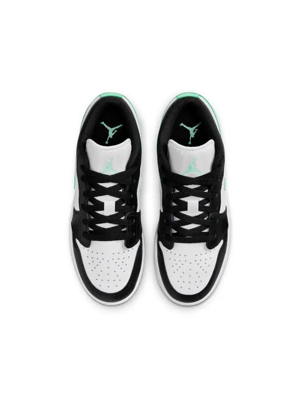 Кроссовки 1 low 'green glow' Air Jordan — изображение 4 из 4, белый/черный/зеленый