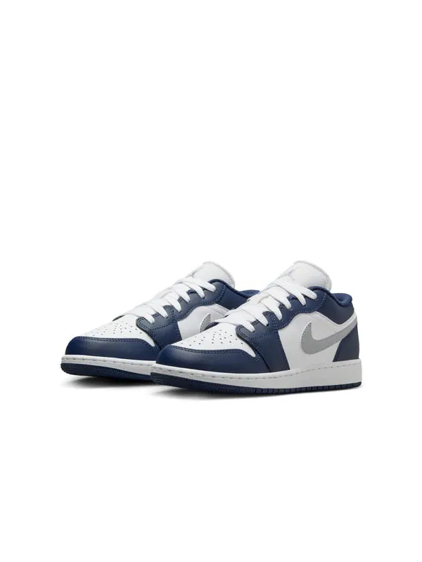 Кроссовки 1 низкие Air Jordan — изображение 2 из 4, белый/темно-синий/серый
