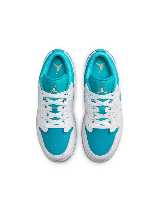 Кроссовки 1 низкие Air Jordan — изображение 4 из 4, белый//золотистый