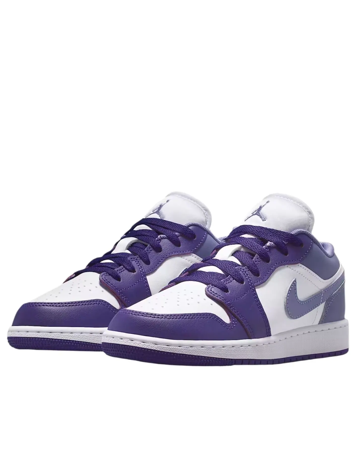 Кроссовки (GS) Air Jordan 1 Low 'Court Purple Dusty Amethyst' — изображение 2 из 6, фиолетовый