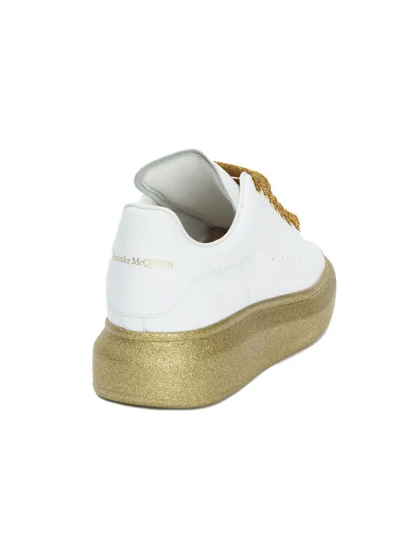 Кроссовки oversized sneaker 'white gold' Alexander Mcqueen — изображение 3 из 4, белый/золотистый