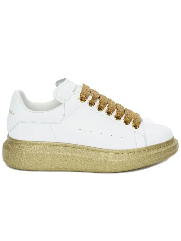 Кроссовки oversized sneaker 'white gold' Alexander Mcqueen — изображение 4 из 4, белый/золотистый