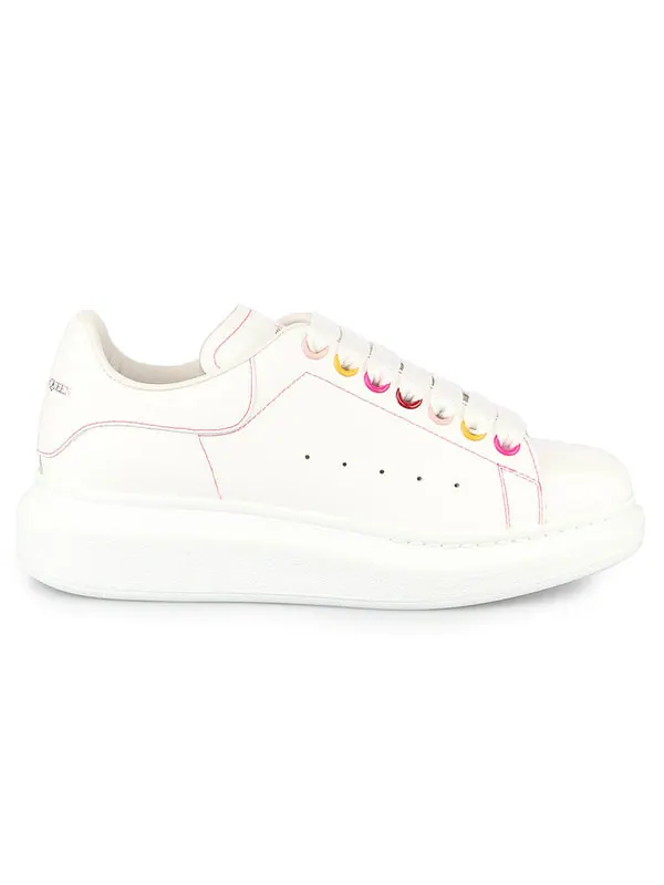 Кроссовки oversized sneaker 'white rainbow' Alexander Mcqueen — изображение 2 из 4, белый//мульти