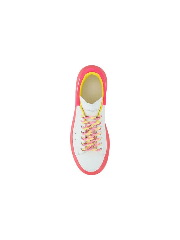 Кроссовки oversized sneakers 'white pink yellow' Alexander Mcqueen — изображение 4 из 4, белый/розовый/желтый