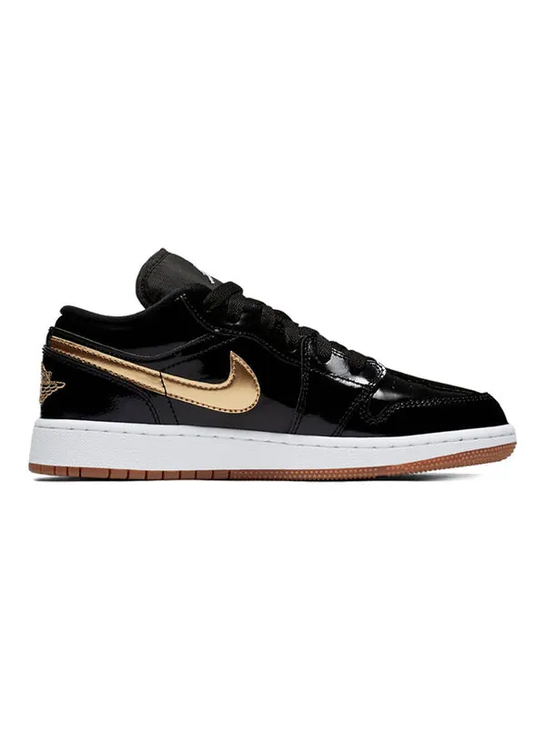 Кроссовки 1 низкие Air Jordan — изображение 2 из 4, черный/золотистый