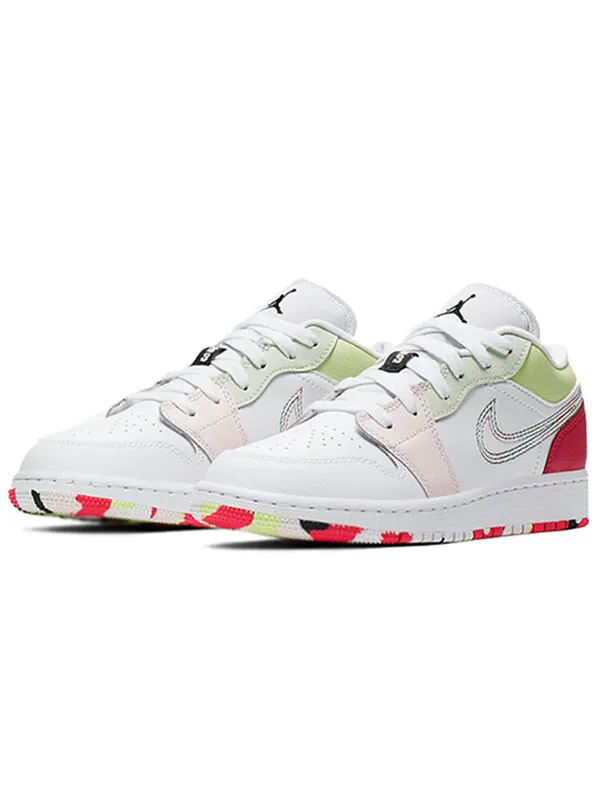 Кроссовки детские Air Jordan кожаные — изображение 3 из 4, белый/черный