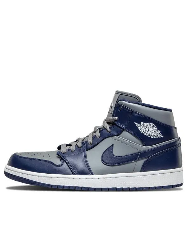 Кроссовки 1 средние Air Jordan — изображение 1 из 4, серый/темно-синий-белый