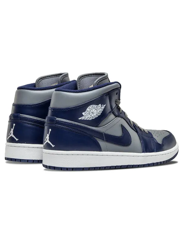 Кроссовки 1 средние Air Jordan — изображение 4 из 4, серый/темно-синий-белый