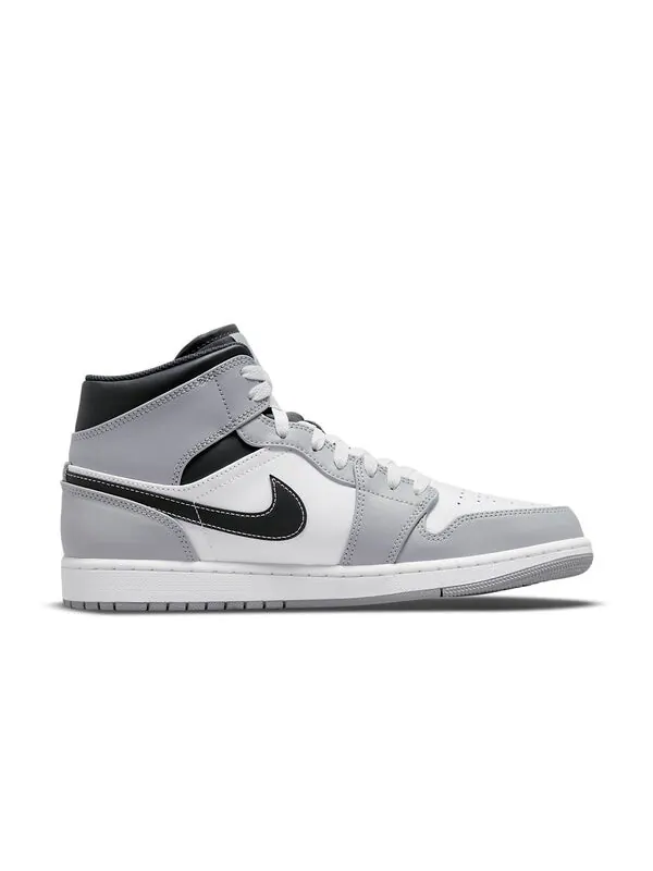 Кроссовки 1 средние Air Jordan — изображение 2 из 4, светлый серый/белый
