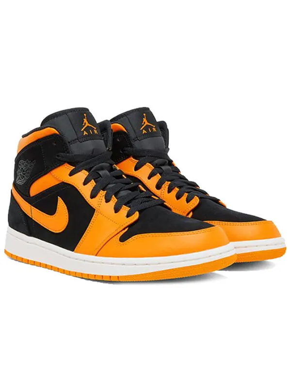 Кроссовки 1 средние Air Jordan — изображение 2 из 4, черный/оранжевый