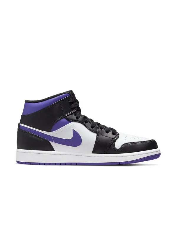 Кроссовки 1 средние Air Jordan — изображение 2 из 4, черный/фиолетовый/белый