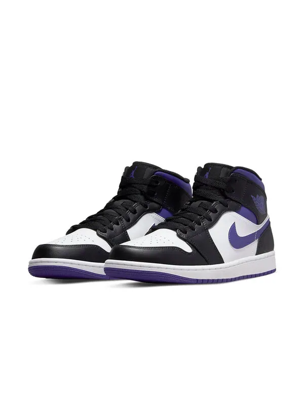 Кроссовки 1 средние Air Jordan — изображение 3 из 4, черный/фиолетовый/белый