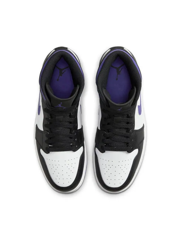 Кроссовки 1 средние Air Jordan — изображение 4 из 4, черный/фиолетовый/белый