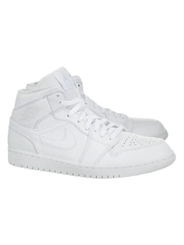 Кроссовки 1 средние Air Jordan — изображение 3 из 4, белый/платиновый