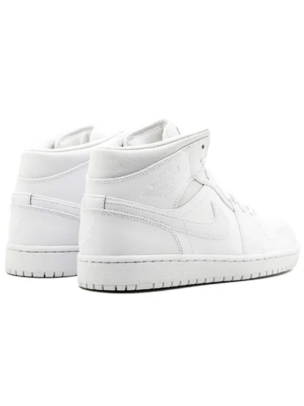 Кроссовки 1 ретро средние Air Jordan — изображение 4 из 4, белый/белый