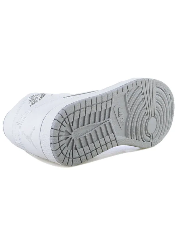 Кроссовки 1 средние Air Jordan — изображение 4 из 4, белый/белый-серый