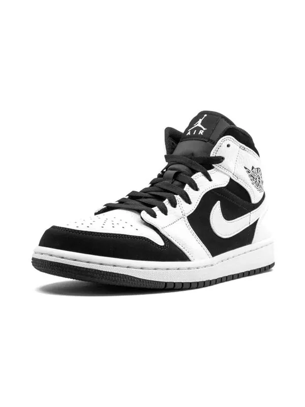 Кроссовки 1 ретро средние Air Jordan — изображение 2 из 4, белый/черный