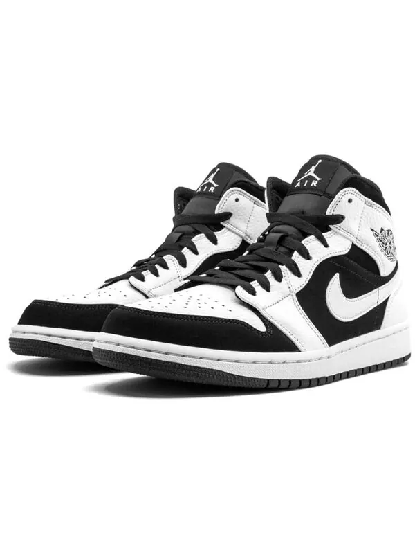 Кроссовки 1 ретро средние Air Jordan — изображение 3 из 4, белый/черный