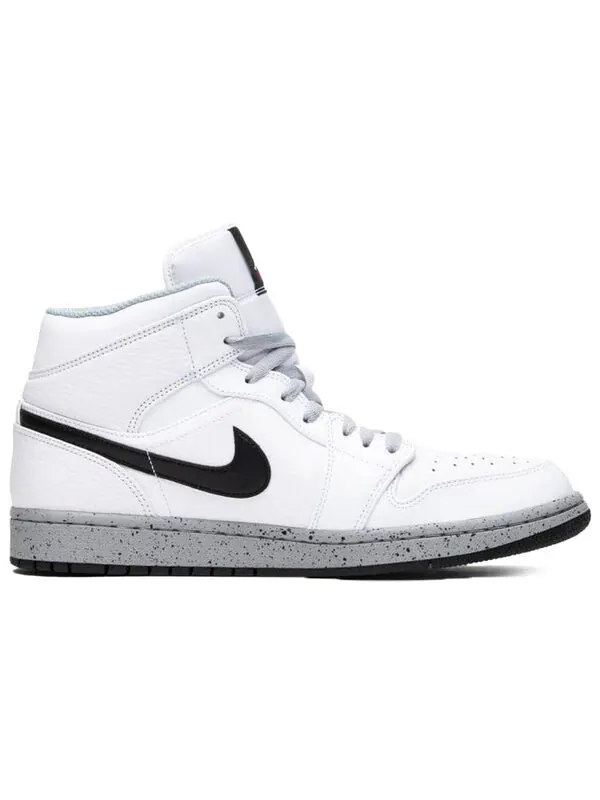Кроссовки 1 средние Air Jordan — изображение 2 из 4, белый/черный-серый