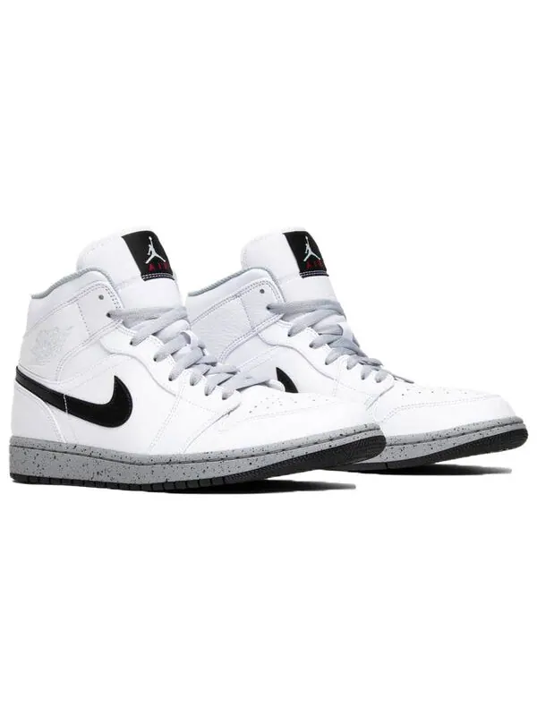 Кроссовки 1 средние Air Jordan — изображение 3 из 4, белый/черный-серый