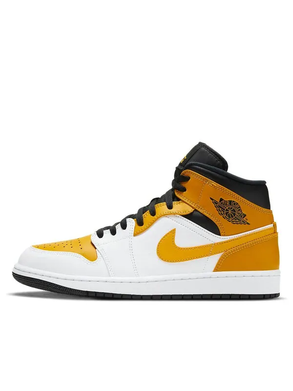 Кроссовки 1 средние Air Jordan — изображение 1 из 4, белый/черный/золотистый