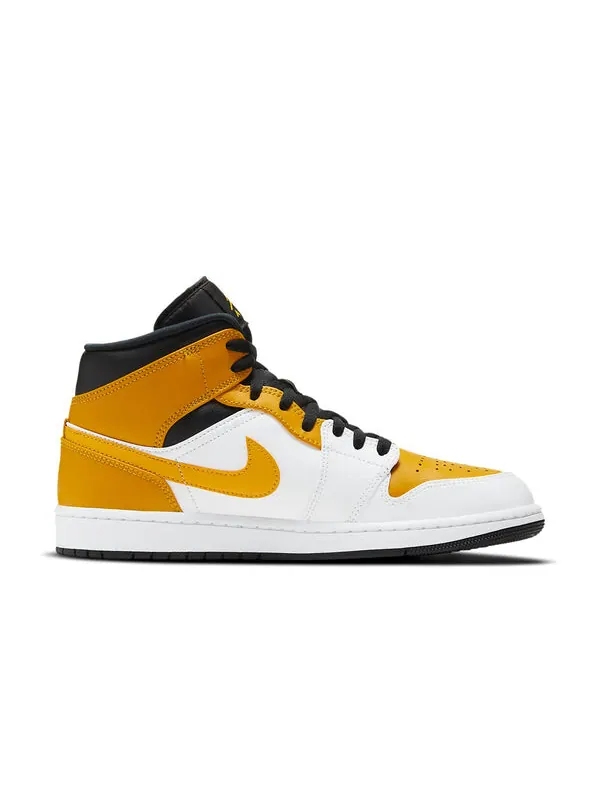 Кроссовки 1 средние Air Jordan — изображение 2 из 4, белый/черный/золотистый