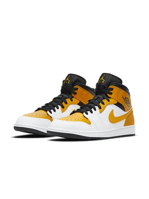 Кроссовки 1 средние Air Jordan — изображение 3 из 4, белый/черный/золотистый