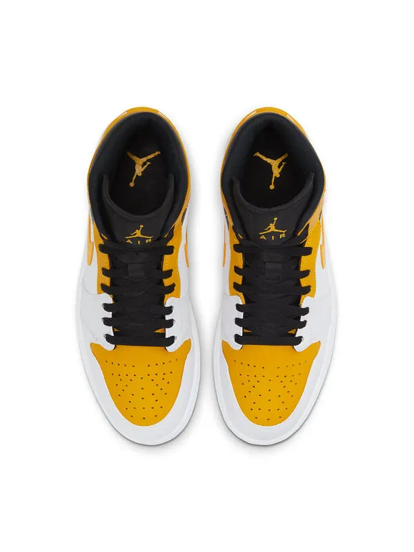 Кроссовки 1 средние Air Jordan — изображение 4 из 4, белый/черный/золотистый