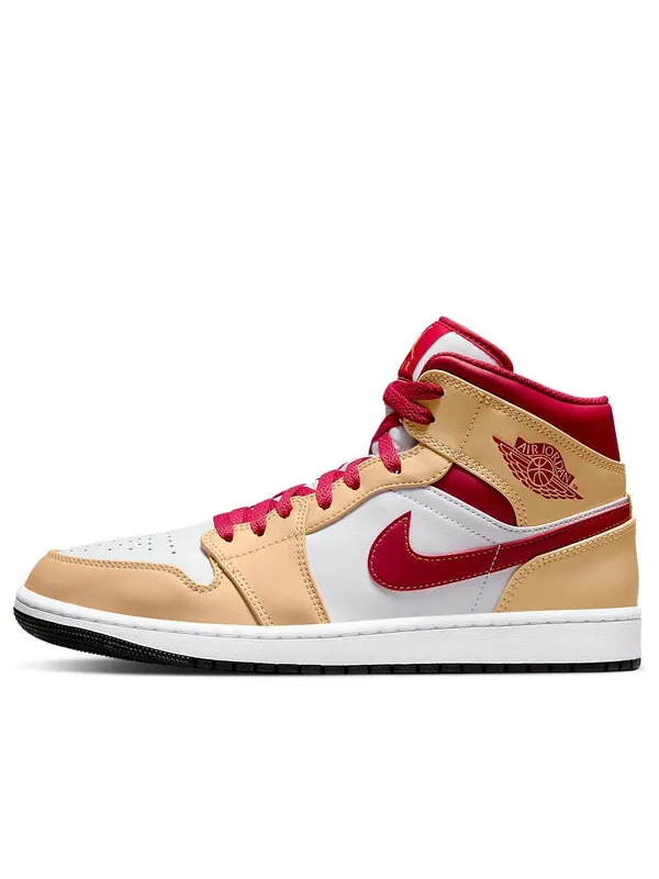 Кроссовки 1 средние Air Jordan — изображение 1 из 4, кремовый/красный