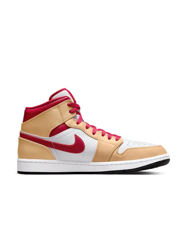 Кроссовки 1 средние Air Jordan — изображение 2 из 4, кремовый/красный