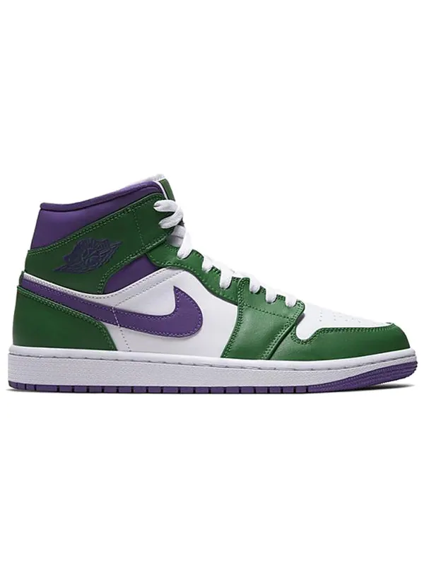 Кроссовки 1 mid 'incredible hulk' Air Jordan — изображение 2 из 4, фиолетовый/белый