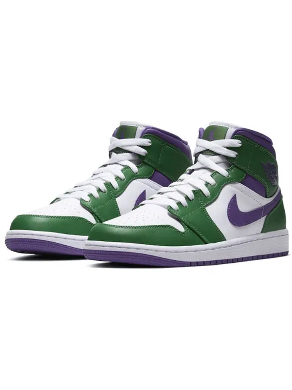 Кроссовки 1 mid 'incredible hulk' Air Jordan — изображение 3 из 4, фиолетовый/белый