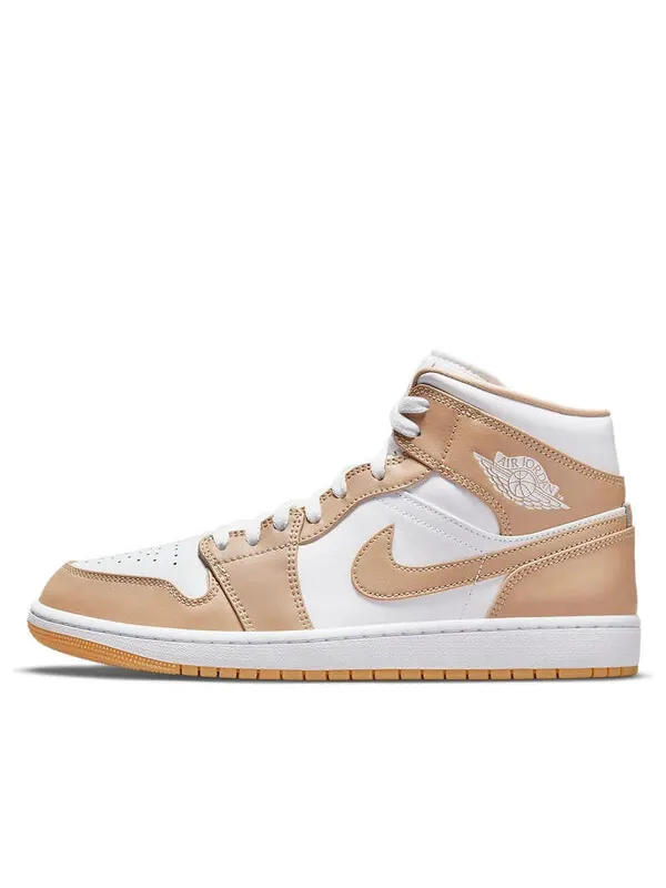 Кроссовки 1 средние Air Jordan — изображение 1 из 4, бежевый/белый