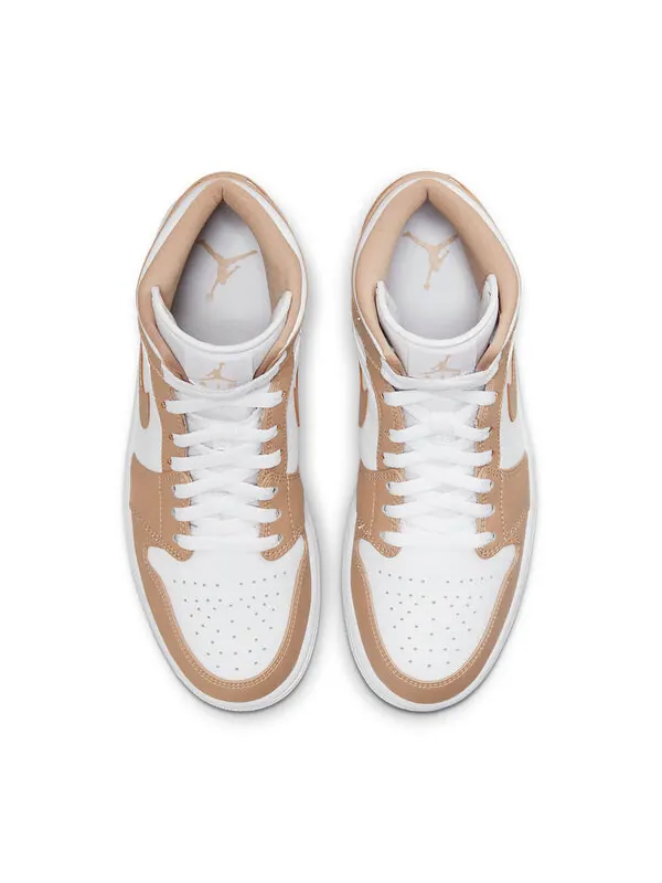 Кроссовки 1 средние Air Jordan — изображение 4 из 4, бежевый/белый