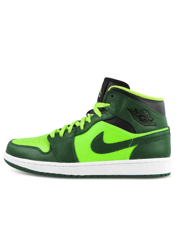 Кроссовки 1 средние Air Jordan — изображение 1 из 4, зеленый/черный-зеленый