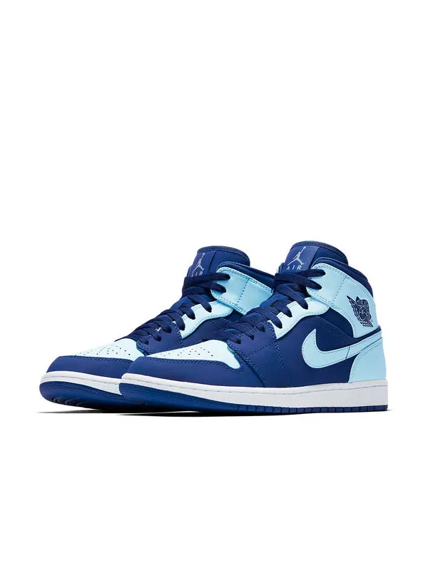 Кроссовки 1 retro mid 'ice blue' Air Jordan — изображение 3 из 4, синий-белый
