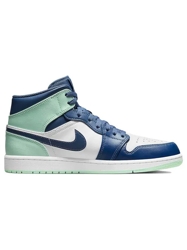 Кроссовки 1 средние Air Jordan — изображение 2 из 4, синий/зеленый